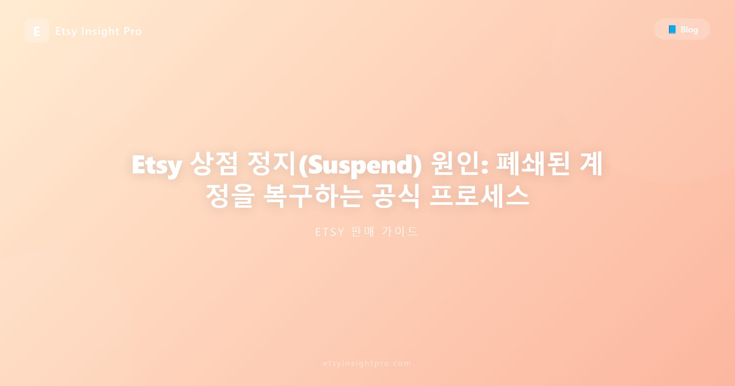 Etsy 계정 정지(suspend) 원인과 복구 이의제기 가이드